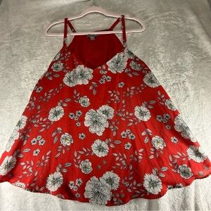 Floral Red Camisole Top